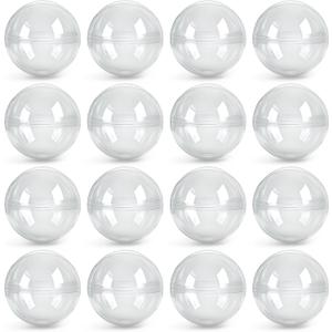 Capsule Vending Machine Round 50 pcs 2 inch - Gumball Machine Capsules Bulk Clear Container - Easter Basket Stuffers Birthday Gifts Pinata Stuffers DIY Craft Supplies - Clear Capsules Empty
