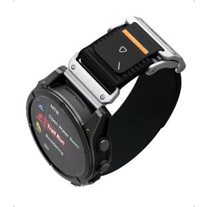 Aulumu C11 for Garmin Watch Band 22MM | Mag Buckle Slim Band | Memory Quick Release | Velvet Nylon Braid | Stainless Steel Magnetic Clasp