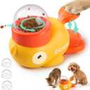 Dog Interactive Treat Dispenser, Duck Treat Dispenser for Dogs to Train Problem-Solving Skills, Food Puzzle Slow Feeder for Small & Large Cats Dogs