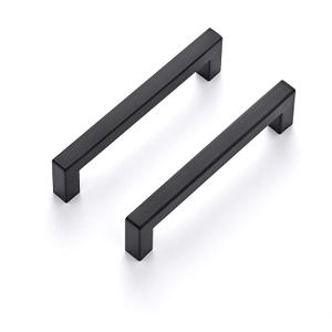 Ravinte 3 Pack 5 Inch Square Cabinet Handles - Matte Black Drawer Pulls for Kitchen, Cupboard, Cabinet Hardware