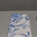 Blue Floral Round Tablecloth 60 Inch Round Blue and White Chinoiserie Flower Toile Table Cloth Spring Polyester Stain Resistance Decoration Table Cover for Party Picnic Kitchen Decor Outdoor