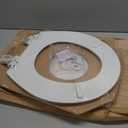 Mayfair Cassel Slow Close Toilet Seat, Easy Clean, Non Slip Premium Wood Seat, Easy Install, Made in USA, Round, White