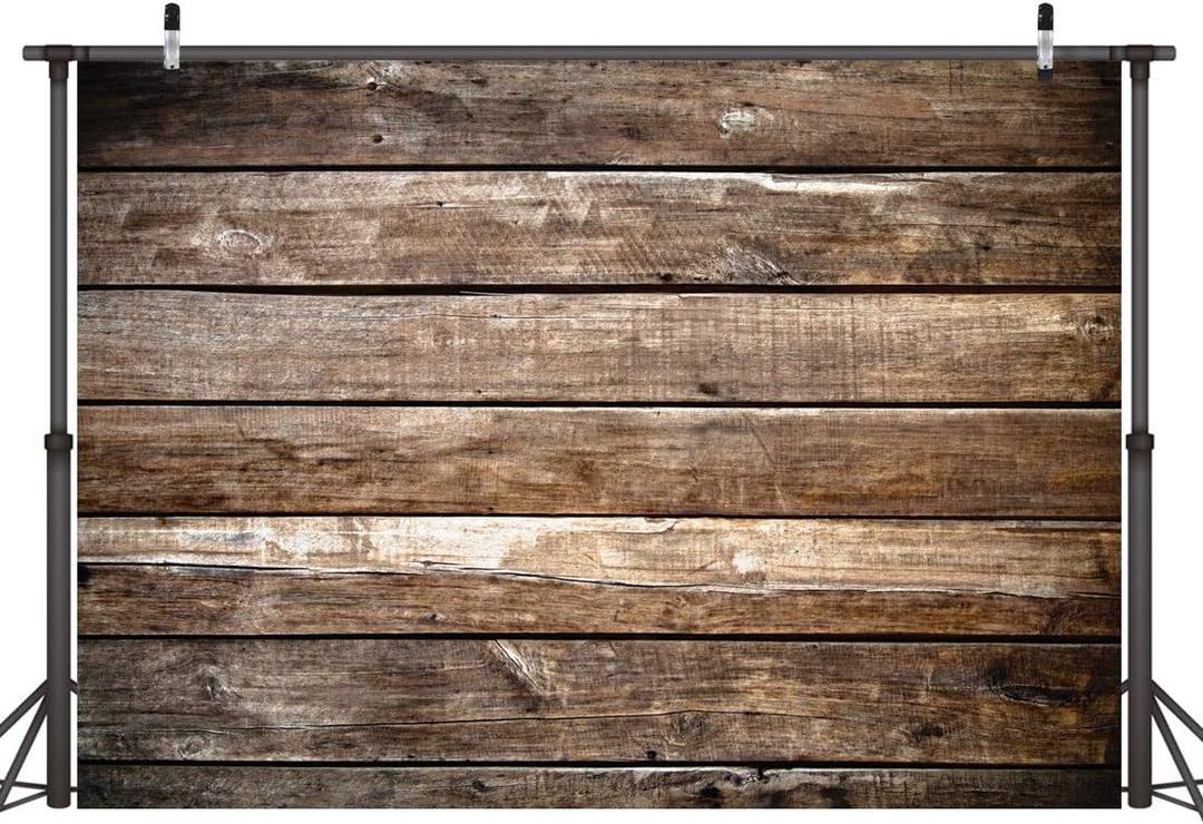 LYWYGG 8x6ft Photography Backdrop Brown Wood Backdrops Photography Wood Floor Wall Background Photographyers CP-172-0806