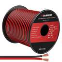 VIABRICO 10 Gauge Wire 100FT, 2 Conductors Electrical Wire Red Black Cable, Flexible/Low Voltage/PVC 10AWG Copper Clad Aluminum Extension Cord for Speaker LED Strips Automotive 12V/24V DC
