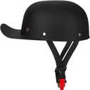 Baseball Cap Motorcycle Helmet,DOT Approved Vintage Open Face Unisex-Adult Half Helmets,- for Scooter, Moped, Street Cruiser, Jet, Medium