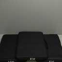 KH Seat Cushions with Waterproof Oxford Cover, 16.6x13x2 inches, High Density Foam, Carrying Handle, Set of 3 (Black)