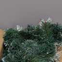 9FT Christmas Garland with Lights, Timer Artificial Lighted Garland Indoor for Stairs, Fireplace, 50 Lights Green Garland, Christmas Decoration with Cones & Red Berries & Pine Needle