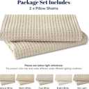 PHF 100% Cotton Waffle Pillow Shams Standard Size, 2 Pack 20" x 26" Soft Skin-Friendly and Breathable Pillowcases, No Filling, Aesthetic Woven Waffle Weave Pillow Covers for Bed, Linen