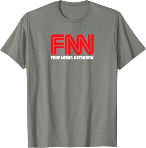 FNN Logo Fake News Network Funny Trump T-Shirt, S