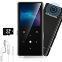 128GB MP3 Player with Bluetooth 5.2, AiMoonsa Music Player with Built-in HD Speaker, FM Radio, Voice Recorder, HiFi Sound, E-Book Function, Earphones Included