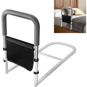 Bed Rails for Ederly Adults Safety, Adjustable Height Bed Assist Rails for Seniors Fall Prevent Grab Bar Fits King Queen Full Twin Bed