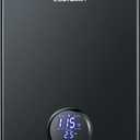 Electric Tankless Water Heater, ECOTOUCH 18kW on Demand Instant Water Heaters 240V, ETL Certificated Self-Modulation Point of Use Hot Water Heater Whole House ECO180B Black