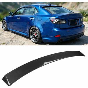 Roof Spoiler Fits for 2006-2013 Lexus IS250 / IS350 & 2006-2014 is F Sedan, Carbon Fiber Pattern JDM V2 Style Rear Window Roof Wing - WheelX