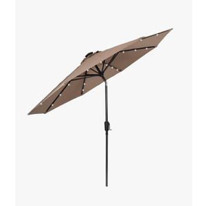 9FT Solar Umbrella 32 LED Patio Umbrellas with Tilt and Crank,Table Market Outdoor Umbrella for Garden,8 Ribs