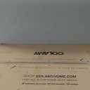 COLAMY Counter Height Bar Stools Set of 2, Kitchen Bar Stools with Back, Mid Century Modern Upholstered, with Wood Legs for Kitchen Island Dining Room, Beige