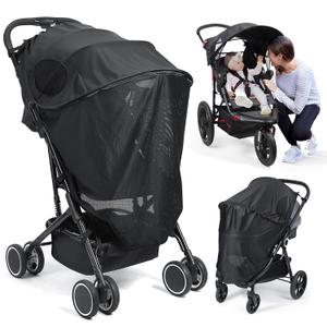 Orzbow Stroller Sun Shade Cover, Removable Stroller Shade Extender with Zip, Universal Canopy for Stroller Sun Protection, Breathable & Stable, Blocks 95% UV(UPF 50+)