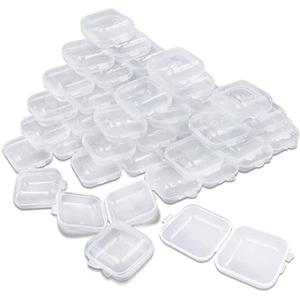 50Packs Small Clear Storage Containers,Mixed Empty Mini