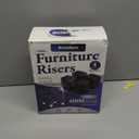 Bed Risers Furniture Risers Heavy-Duty Rectangular Adjustable Block Lift to 3 inches and 4.3 inches Desk, Sofa, Chair Legs, Refrigerator, Washing Machine Support up to 4000 pounds (Black-square-4 Pack)