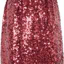 Dwirapal Women's Sequin Skirt Sparkle Stretchy Bodycon Mini Skirts Night Out Party, Small