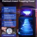 OWLTRA IMT-L60 Indoor Electric Insect Trap, Catcher & Killer Lamp for Fruit Flies, Mosquitos, Moths, Gnats, and More with UV Light Attraction and Fan Suction, Black