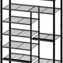 10-Tier Shoe Rack, Shoe Storage Organizer with Boots Storage, Large Capacity Shoe Shelf Holds 27-30 Pairs of Shoes, Durable and Stable, for Entryway, Closet, Hallway, Dorm Room, Rustic Brown