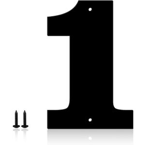 12 Inch Metal House Numbers, House Address Letters and Numbers for Outside Signs, Metal Letters Door Numbers Signage Street Address Plaque for Garden Door Mailbox Decor (Number 1)