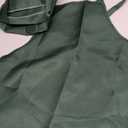 Morcheiong Kids Chef Hat and Apron Set, Adjustable Children's Painting Apron and Chef Hat with 2 Pocket for Cooking Painting (Deep Green)