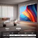 [ Ultra Short Throw & Built-in Apps ] Android 14 Smart Projector with WiFi and Bluetooth, 1080P FHD HDR10, Auto Focus/Keystone, Mini Portable Projector Support Power Bank for Bedroom/Outdoor, White