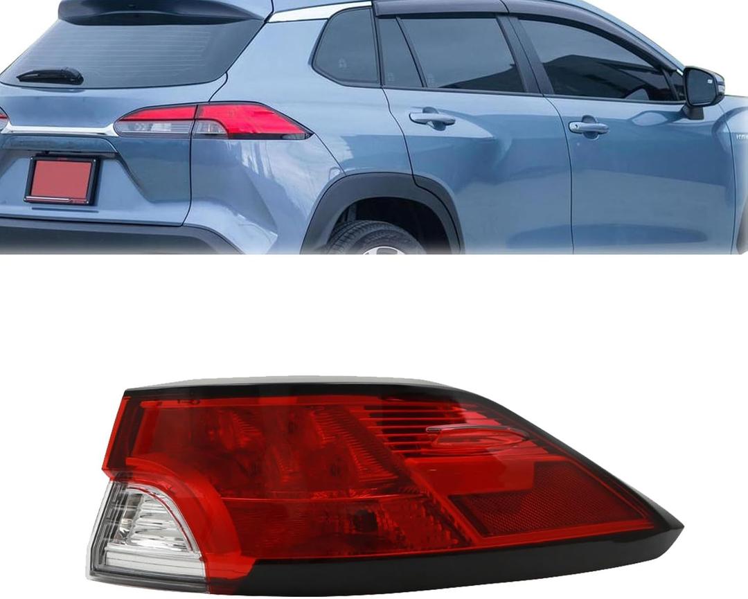 labwork Right Outer Rear Tail Light Replacement for Toyota Corolla Cross L LE 2022-2023 Rear Tail Light Brake Lamp Assembly RH 81550-0A160