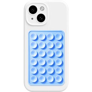 AZXYI Anteel Silicone Suction Phone Case Mount, Silicon Adhesive Suction Cup Phone Mount, Non Slip Sticky Phone Grip for Cellphone, Strong Grip Holder for Selfies and Videos (Sky Blue)