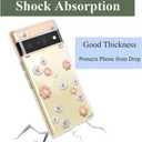 Unov Case for Pixel 6 Pro Case Clear with Design Soft TPU Shock Absorption Slim Embossed Flower Pattern Protective Back Cover (Daisy Blooms)