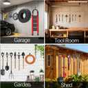 3-H Garage Wall Hooks 14 Pack, Garage Hooks Heavy Duty with Extra Welding Spots, Wall Mount Storage Organizer for Hanging Garden Lawn Tools Ladder Bike WeedEater Chair Shovel Blower (Orange)