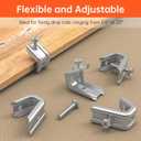 Fengone 1/4" x 20 Beam Clamp for Threaded Wire Ring, Zinc Plated Steel Beam Clamp with Harden Point Screws for 1/2 inch Flanges 25 Pack