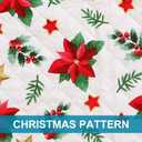 H.VERSAILTEX Dining Chair Covers Christmas Decorations Chair Cover Water Resistant Chair Cover for Dining Room Set of 4 Parson Chair Slipcovers Washable Chair Protectors Covers,Red Poinsettia/Beige