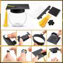 Teenyyou 24 Pcs Gold 2026 Graduation Cap Candy Jars Graduation Party Favors Candy Containers Bulk Grad Cap Box Jars Container with Tassels for DIY Table Party Supply Gifts