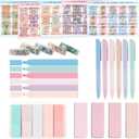 Aesthetic Study Supplies,Bible Journaling Kit with Soft Grip Pen and Floral Washi Tape, Bible Highlighters,Tabs,Beginner Christian Gifts