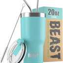 Beast 20 oz Tumbler Stainless Steel Vacuum Insulated Coffee Ice Cup Double Wall Travel Flask (Aquamarine Blue)