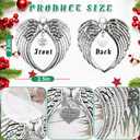 2 x Christmas Ornaments Butterfly Pendant, Tree Decorations, Antique Silver Tone Butterfly Charms, Car Rearview Mirror Pendant, Keepsake for Family (Heaven)