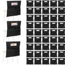 NURATIT 22*20 Inch Extra Large Chair Pockets for Classrooms, 48 PCS Extra Large Seat Sacks with Name Tags, Heavy-Duty Oxford Fabric Chair Organizers for School, Home, Office – Black (22*20in 48PCS)