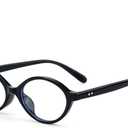 AIEYEZO Small Oval Blue Light Glasses for Women Fashion Retro TR90 Oval Frames Computer Screen Glasses (Black)