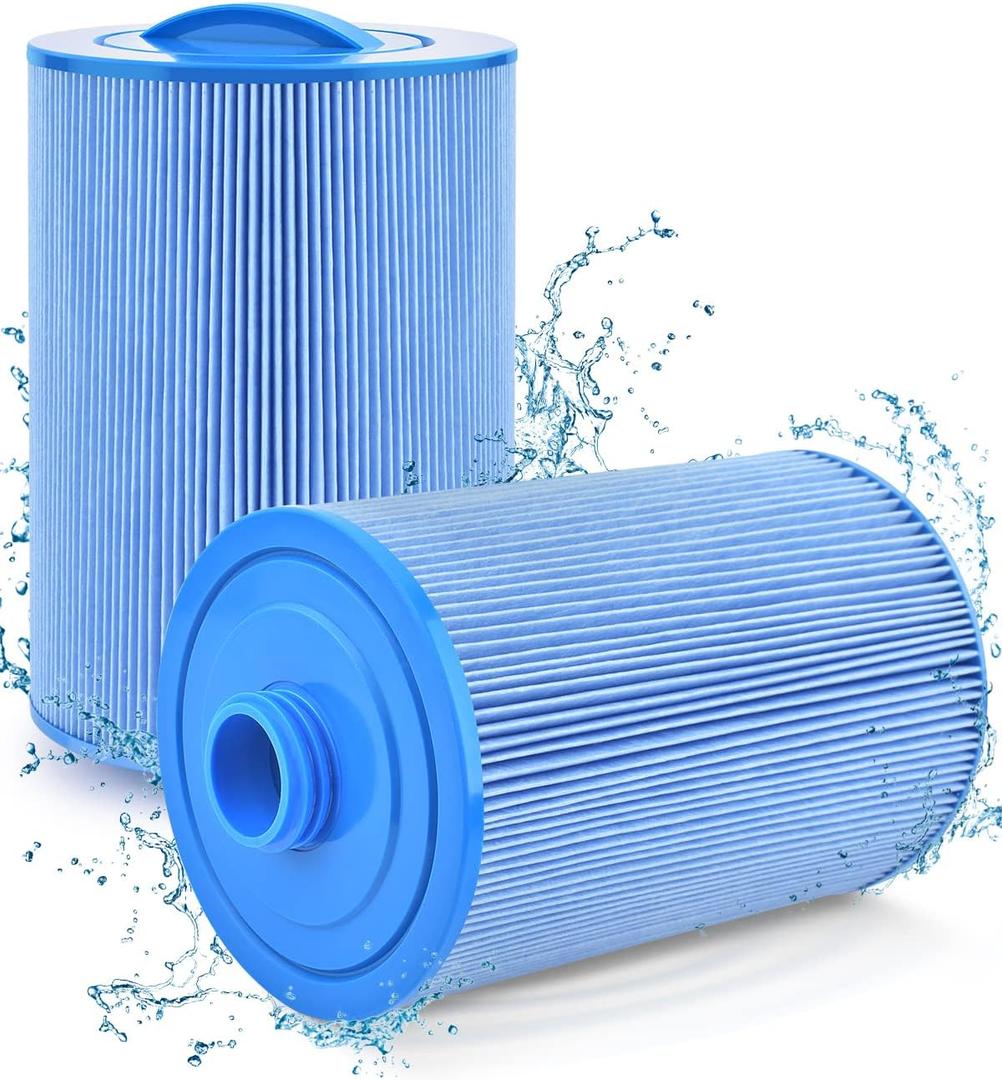 PACETAP Spa Filter Replacement for Pleatco PWW50P3, Unicel 6CH-940, Filbur FC-0359, Waterways 817-0050, 2 Pack 1 1/2" Coarse Thread Spa Hot Tub Filter for Waterway Vita Aber, Viking (Premium Blue)
