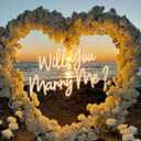 Will You Marry Me Neon Sign 23inches Custom Wedding Dimmable Neon Light Sign Led Lights signs for Wedding Party Decor wedding Backdrop Home Wall Decor Gift for Her neon Art