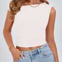 PRETTYGARDEN Women's Off The Shoulder Crop Top - Chic Asymmetrical Going Out Tops for Summer 2026, Slim Fitted & Breathable (XXL)