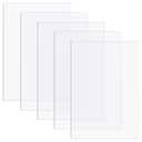 Zonon 5 Pcs Clear Polycarbonate Sheets 12 x 18 x 0.02 Inch Thin Plastic Sheet Resistant Plastic Panel Board with Protective Paper for DIY Crafts Document Picture Frames Easy to Cut Bend Mold