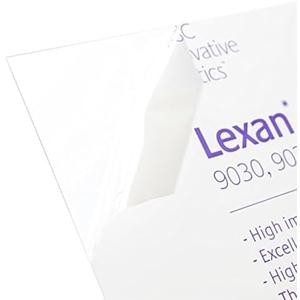 Plastics 2000 Lexan Sheet - Polycarbonate - .060" - 1/16" Thick, Clear, 12" x 12" Nominal