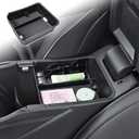 HGWEI Center Console Organizer Compatible with 2026 Jeep Cherokee Interior Accessories, Middle Armrest Storage Tray Insert Secondary Console Compartment (Not Fit Grand Cherokee)