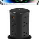 ANNQUAN 3" Pop Up Countertop Receptacle with 20W USB-C Ports,15W Wireless Charger,4 USB,Pop Up Outlet for Home Office Kitchen