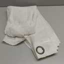 NICETOWN Semi Sheer Linen Burlap Curtains 84 inches Long 2 Panels Set for Bedroom, Bronze Grommet Light Filtering Window Treatments Casual & Relax Home Decor for Living Room, W52 x L84, 2 Panels