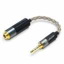 3.5mm Stereo Male to 4.4mm Balanced Female Portable Headphone Adapter Cable 6N Single Crystal Silver Headphone Jack Convert Cable for Audio Players with 3.5mm Ports