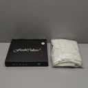 ROYALE LINENS 300 Thread Count 100% Long Staple Combed Cotton Fitted Sheet Queen - Super Soft Deep Pocket Bottom Sheet - Fitted Sheets Only - Elastic Sheets (Queen, Cream)